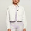 URBAN CLASSICS Ladies Short Boxy Worker Jacket - Spijkerjas - White