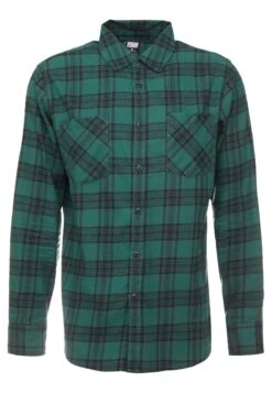 URBAN CLASSICS Checked- Overhemd - Darkgreen/Black -Urban Classics 73bd3ff23b444eb48407a3aad9a23e9b