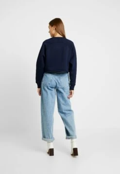 URBAN CLASSICS Ladies Oversized Short Raglan Crew - Sweater - Midnigh Tnavy -Urban Classics 742575d816ae4b8c9e7248af9b0c05b3