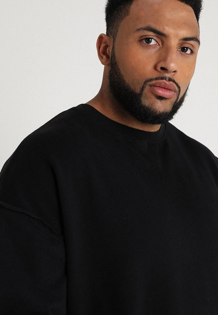 URBAN CLASSICS Oversized Open Edge Crew- Sweater - Schwarz 7 URBAN CLASSICS Oversized Open Edge Crew- Sweater - Schwarz - Afbeelding 5