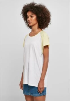 URBAN CLASSICS Contrast Raglan - T-Shirt Print - White Softyellow 15 URBAN CLASSICS Contrast Raglan - T-Shirt Print - White Softyellow -Urban Classics 74ebd2f262be4158b1ae8d77105afcc0