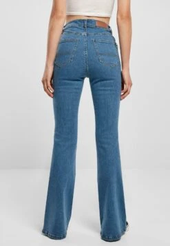 URBAN CLASSICS Organic High Waist - Bootcut Jeans - Clearblue Washed -Urban Classics 7522758a4bcb44c792a691a29840f7f1