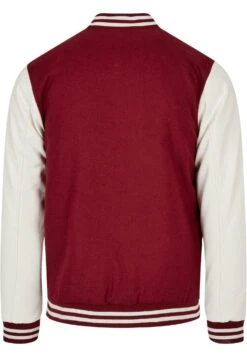 URBAN CLASSICS Oldschool College - Bomberjacks - Burgundy White -Urban Classics 7552191072b24c529eceb9ba50c11122