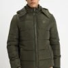URBAN CLASSICS Hooded Puffer Jacket - Winterjas - Olive