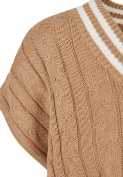 URBAN CLASSICS Cropped College Slipover - T-Shirt Print - Unionbeige -Urban Classics 77d7751d6be74186964b08c5505b1ca7