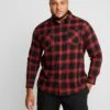 URBAN CLASSICS Checked Flanell Shirt 6 - Overhemd - Black/Red