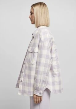 URBAN CLASSICS Langarm - Overhemdblouse - Whitesand Softlilac -Urban Classics 79949ceee90d448e91903137523758e4