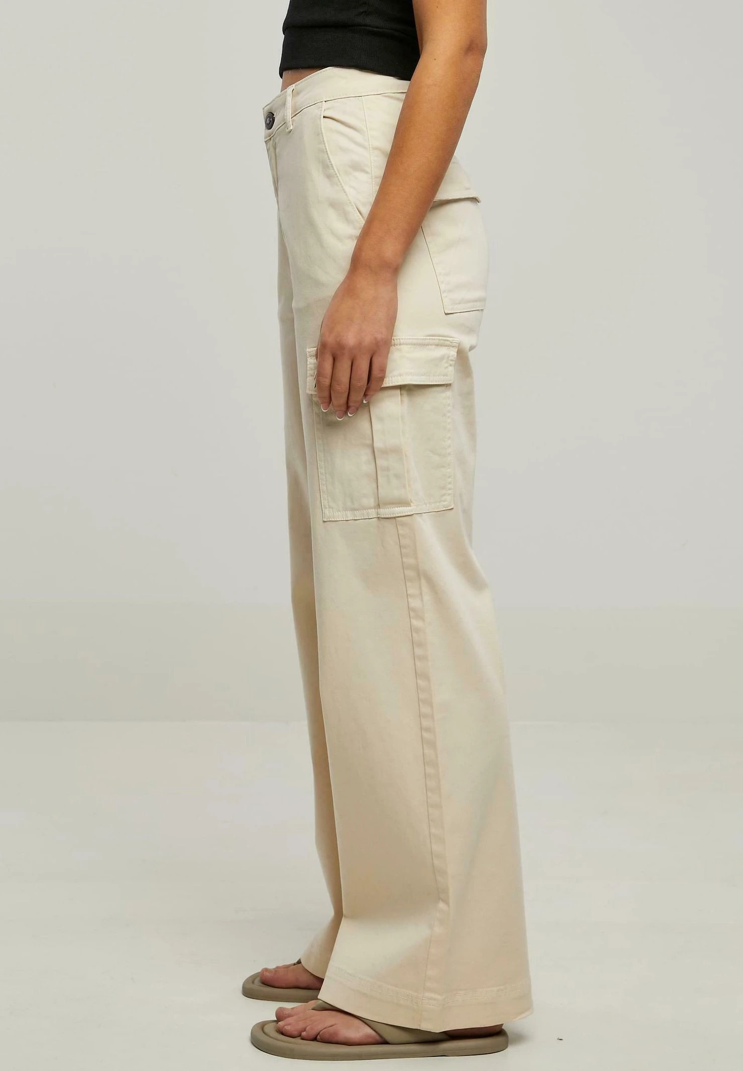 URBAN CLASSICS Wide Leg Twill - Cargobroek - Whitesand 7 URBAN CLASSICS Wide Leg Twill - Cargobroek - Whitesand - Afbeelding 5