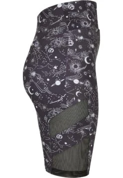 URBAN CLASSICS High Waist Aop Cycle - Shorts - Blackuniverse -Urban Classics 7bb37d6bc18245628e3f4bcf4551a3d5