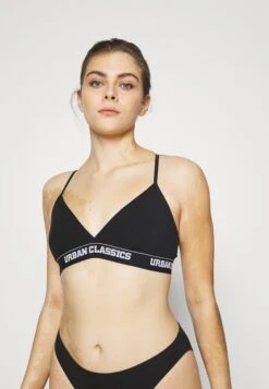 URBAN CLASSICS Damen LadiesLogo Bra - Bustier - Black