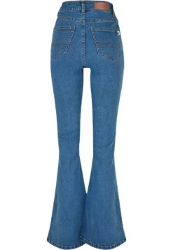 URBAN CLASSICS Organic High Waist - Bootcut Jeans - Clearblue Washed -Urban Classics 7d461a34bab149d2b256195e299cb0a2