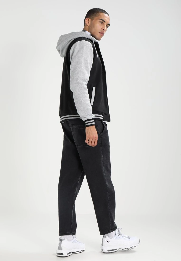 URBAN CLASSICS 2-Tone Zip Hoody - Sweater Met Rits - Black/Grey 5 URBAN CLASSICS 2-Tone Zip Hoody - Sweater Met Rits - Black/Grey - Afbeelding 3