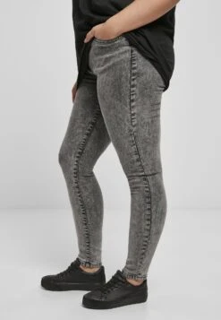 URBAN CLASSICS Jeans Skinny Fit - Black Heavy Acid Washed -Urban Classics 7f59a1dc3b13479dbd8986f5ae6da252