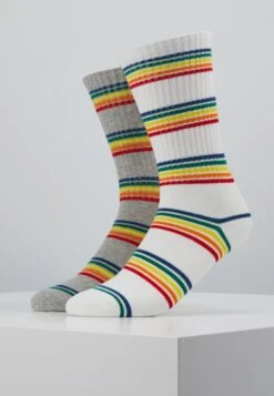 URBAN CLASSICS Rainbow 2 Pack - Sokken - Grey/White