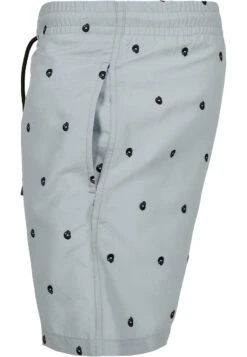 URBAN CLASSICS Embroidery Swim - Zwemshorts - Skull Lightasphalt Black -Urban Classics 7fcdbd93576c4d88a86f479a6917d150