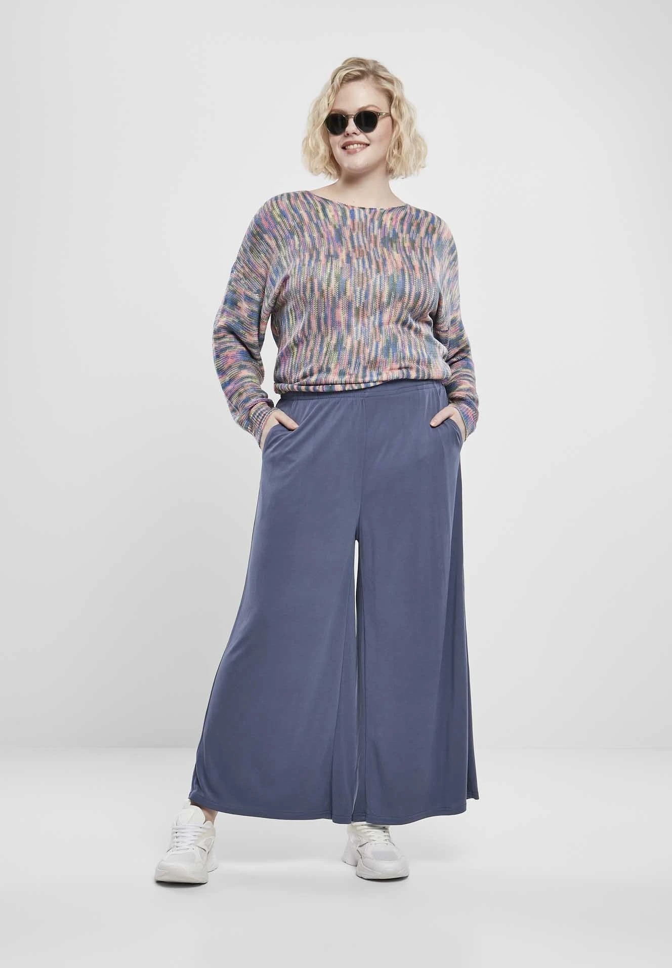 URBAN CLASSICS Culotte - Broek - Vintageblue 4 URBAN CLASSICS Culotte - Broek - Vintageblue - Afbeelding 2