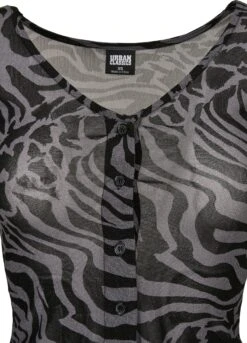 URBAN CLASSICS Ladies Cropped Mesh Cardigan - Vest - Asphalt Black -Urban Classics 825f0b17ee864df7ae37c1b7ad57fa74