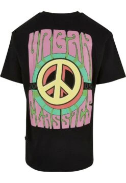 URBAN CLASSICS Organic Big Peace Tee - T-Shirt Print - Black -Urban Classics 828512156c214cebabe5686b40a5526d