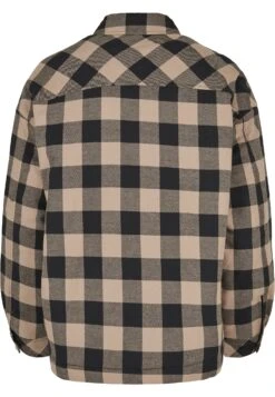 URBAN CLASSICS Langarm - Overhemdblouse - Black Softtaupe -Urban Classics 82880c32b58a4f14a1959f4544fabf0f