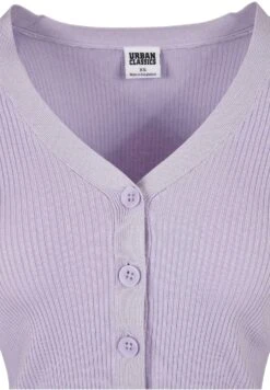 URBAN CLASSICS Ladies Short Rib Knit Cardigan - Vest - Lilac -Urban Classics 83c6ae794546415b9005748089ad16e8