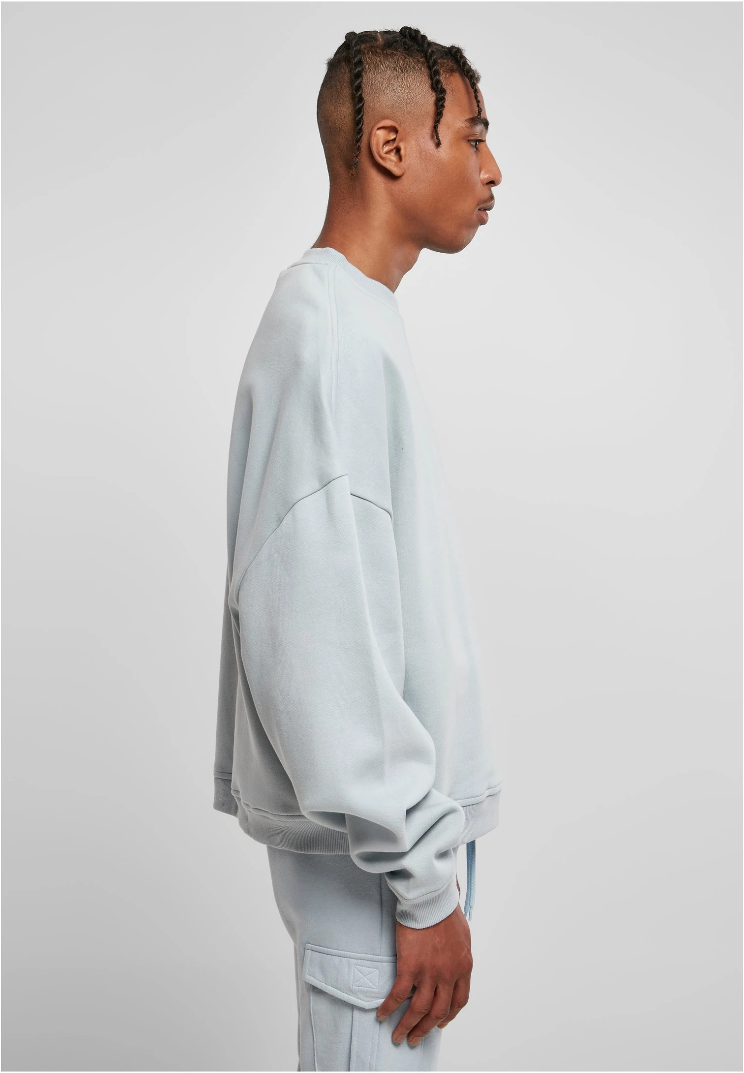 URBAN CLASSICS Herren- Sweater - Summerblue 4 URBAN CLASSICS Herren- Sweater - Summerblue - Afbeelding 2