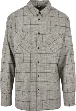 URBAN CLASSICS Long Oversized Checked - Overhemd - Grey Black