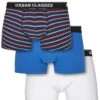 URBAN CLASSICS Herren3-Pack - Onderbroeken - Neon Stripe Aop/Boxer Blue/Wht -Urban Classics 846bb51425674bc1852d1a877648c810