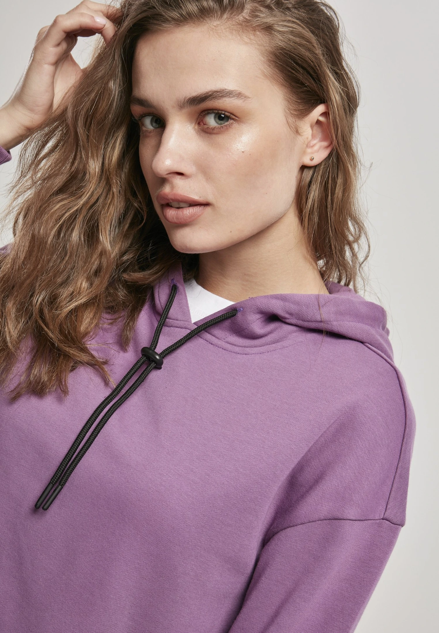 URBAN CLASSICS Ladies Short Terry Hoody - Hoodie - Duskviolet 7 URBAN CLASSICS Ladies Short Terry Hoody - Hoodie - Duskviolet - Afbeelding 5