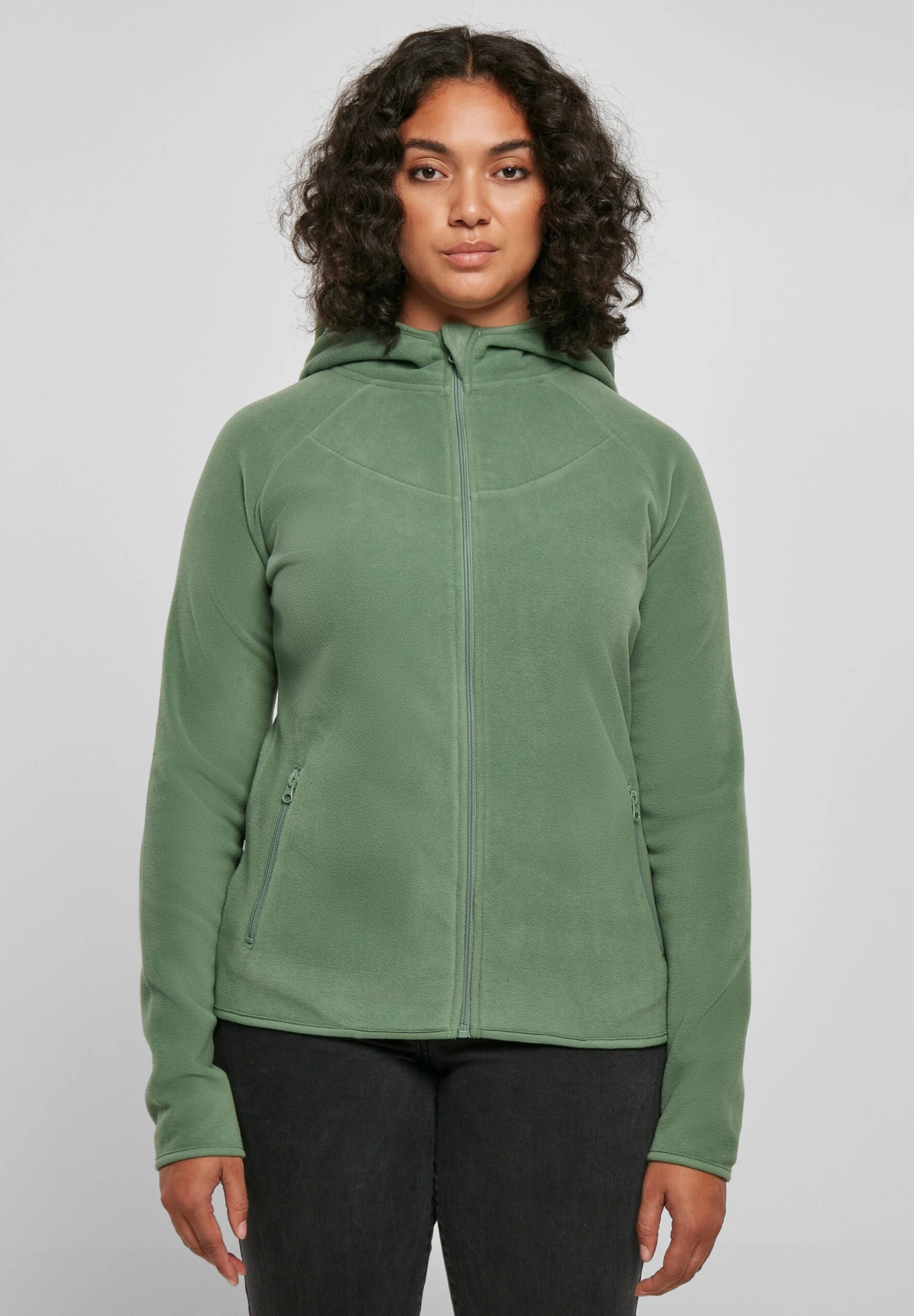 URBAN CLASSICS Zip Hoodie- Fleecejas - Salvia 8 URBAN CLASSICS Zip Hoodie- Fleecejas - Salvia - Afbeelding 6