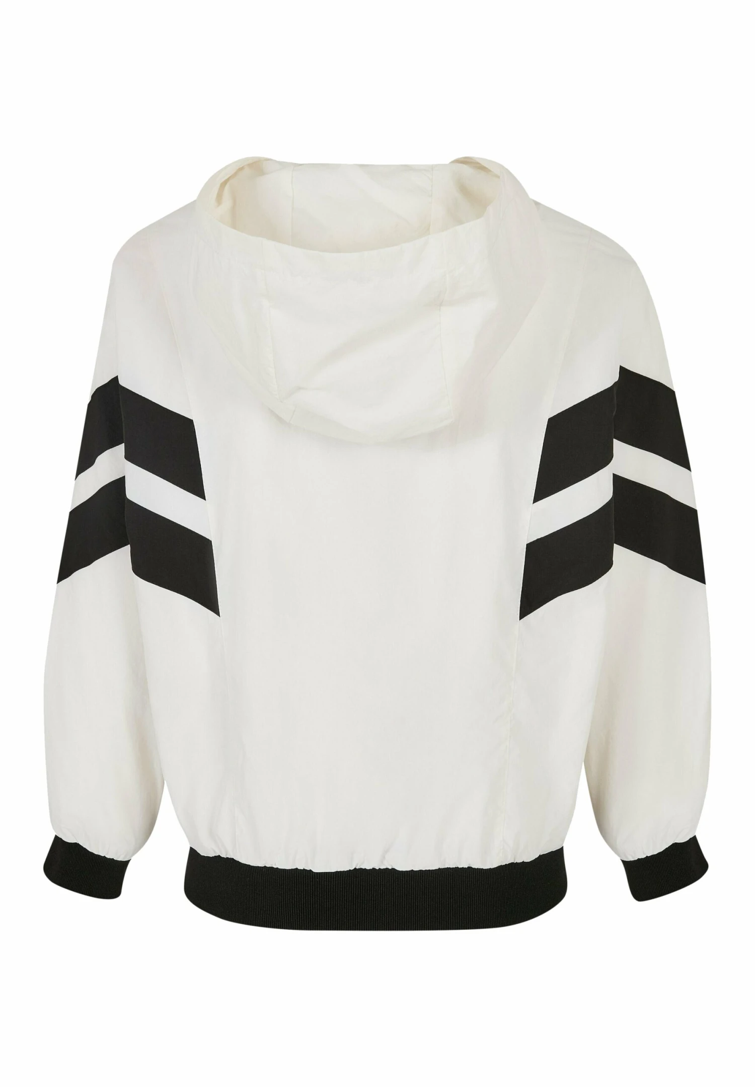 URBAN CLASSICS Crinkle Batwing - Lichte Jas - White Black 4 URBAN CLASSICS Crinkle Batwing - Lichte Jas - White Black - Afbeelding 2