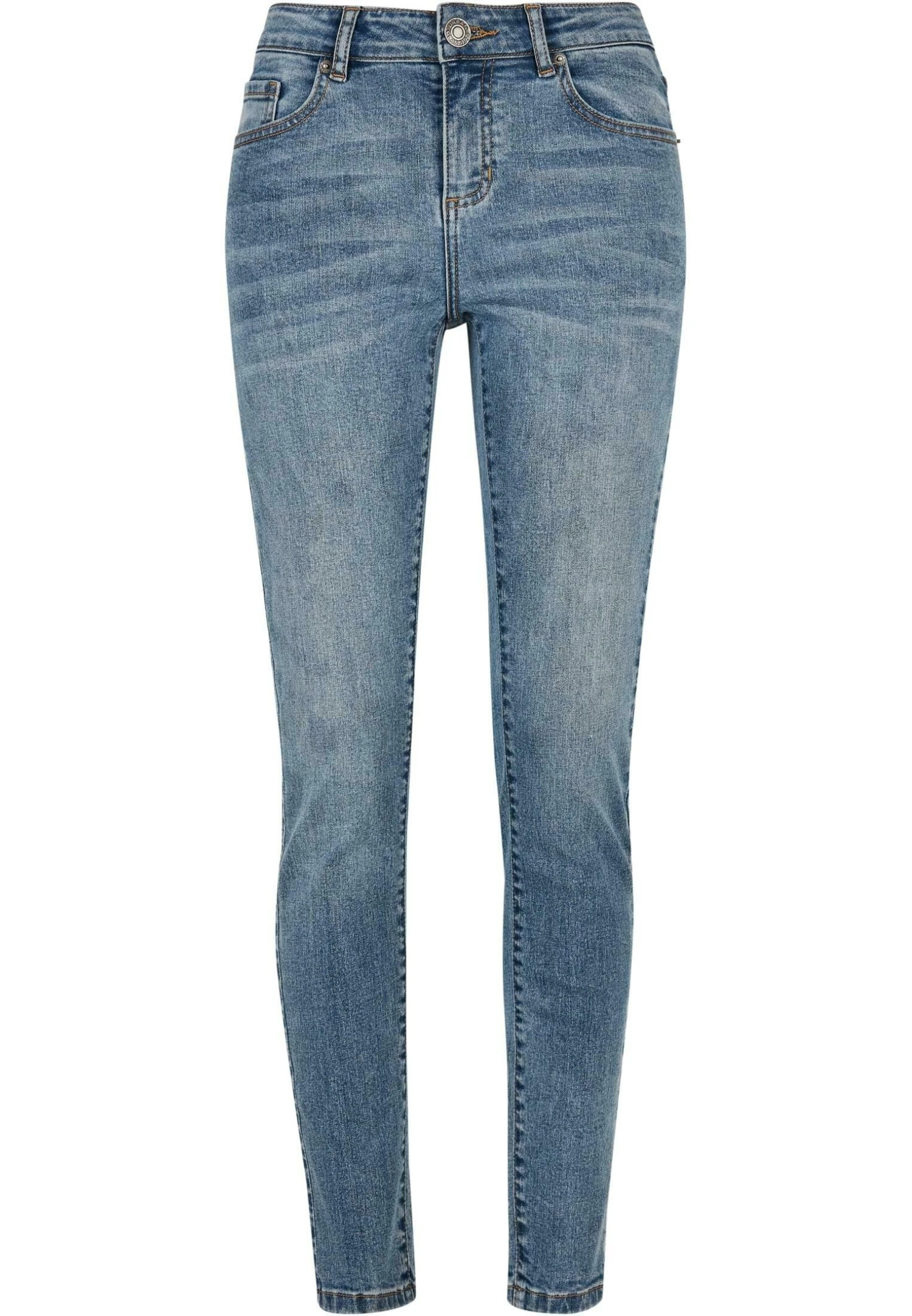 URBAN CLASSICS Mid Waist- Jeans Skinny Fit - Midstone Washed 6 URBAN CLASSICS Mid Waist- Jeans Skinny Fit - Midstone Washed - Afbeelding 4