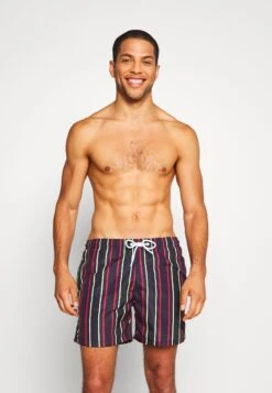 URBAN CLASSICS Stripe Swim- Zwemshorts - Midnight/Navy