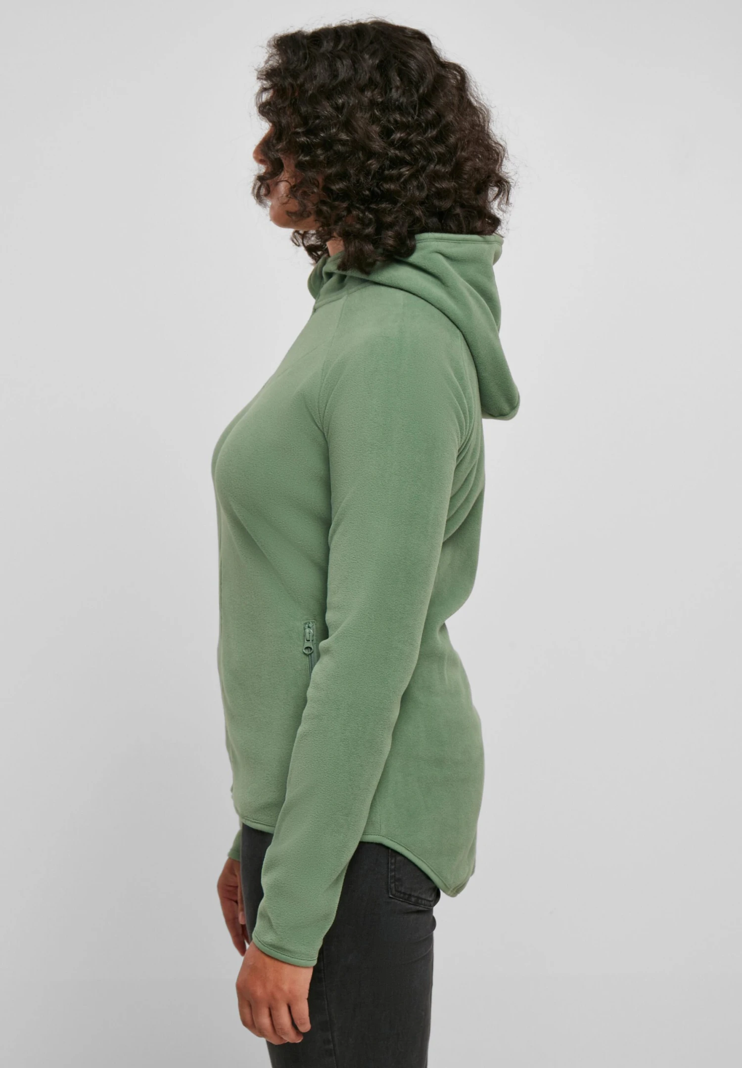 URBAN CLASSICS Zip Hoodie- Fleecejas - Salvia 6 URBAN CLASSICS Zip Hoodie- Fleecejas - Salvia - Afbeelding 4