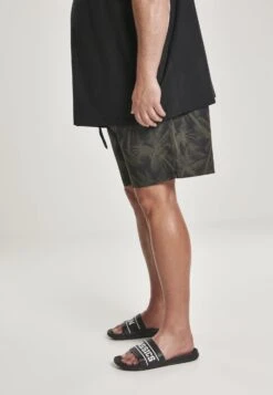 URBAN CLASSICS Pattern - Zwemshorts - Palm/Olive -Urban Classics 916ad0322f494e2ab06f198a8506042e