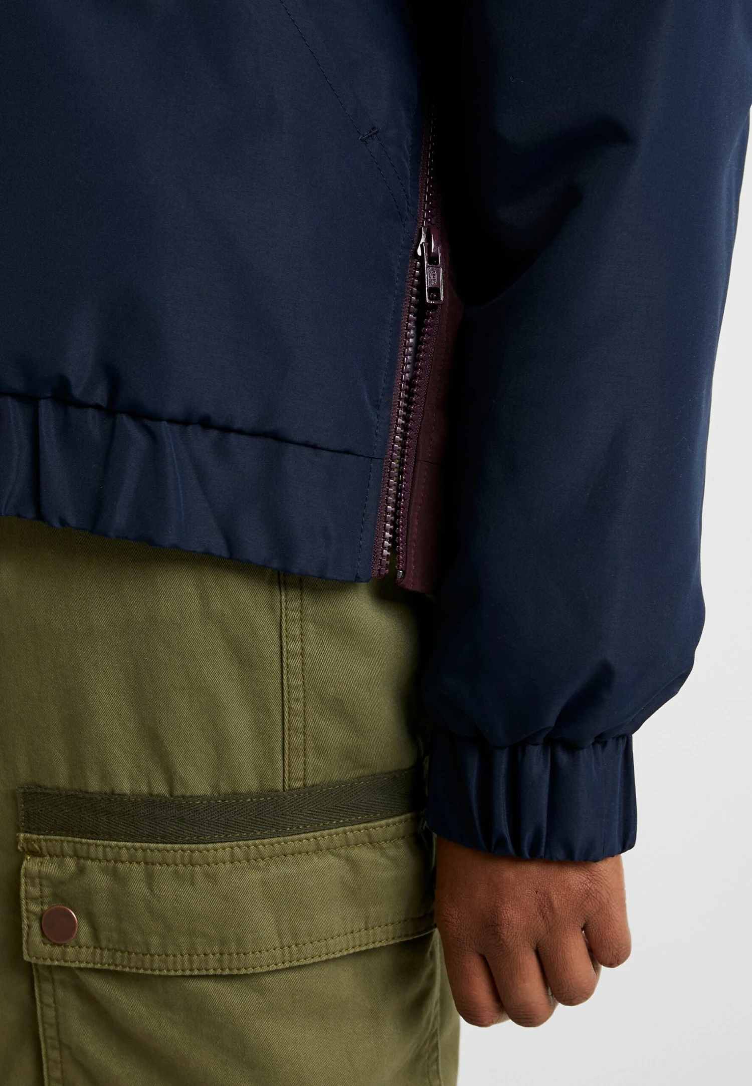 Ladies Pull Over Jacket - Windjack - Redwine/Midnightnavy 6 Ladies Pull Over Jacket - Windjack - Redwine/Midnightnavy - Afbeelding 4