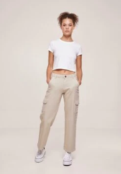 URBAN CLASSICS High Waist - Flared Jeans - Offwhite Raw -Urban Classics 91d7f11bfe134bb0bbdd78167dea8f8a