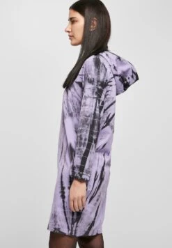 URBAN CLASSICS Tie Dye- Jerseyjurk - Black Lavender -Urban Classics 932d35c038884bdd8201524cd8f54bdc