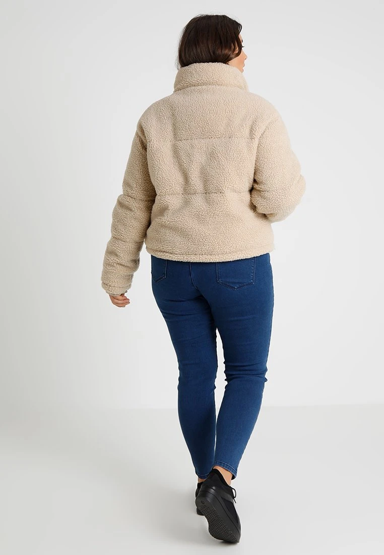 Ladies Boxy Sherpa Puffer Jacket - Winterjas - Darksand 5 Ladies Boxy Sherpa Puffer Jacket - Winterjas - Darksand - Afbeelding 3