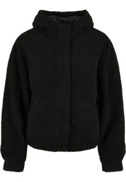 URBAN CLASSICS Ladies Short Sherpa Jacket - Outdoorjas - Black -Urban Classics 945be7b5b51e47df982f927def022732