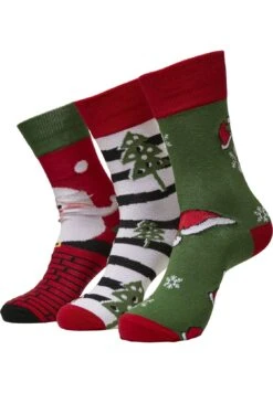 URBAN CLASSICS Stripe Santa Christmas 3-Pack - Sokken - Multicolor