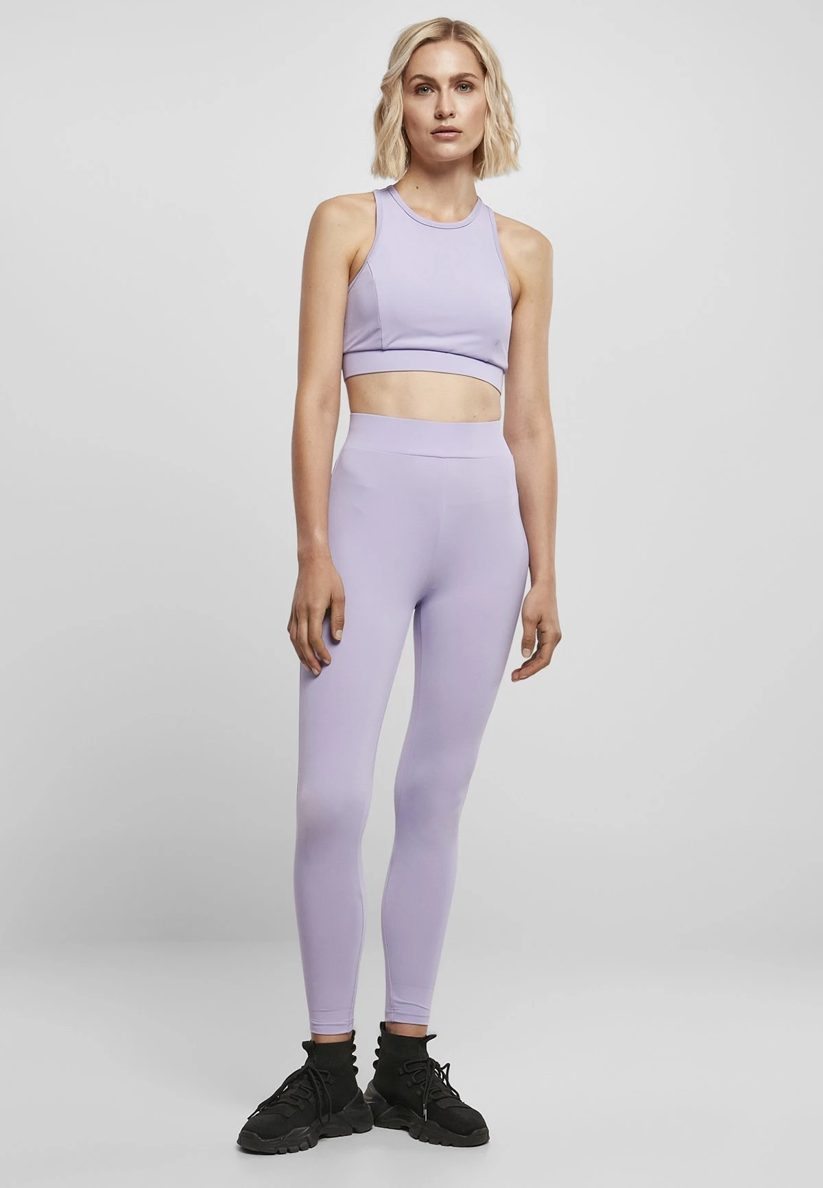 URBAN CLASSICS Ladies High Waist Tech Leggings - Legging - Lavender 4 URBAN CLASSICS Ladies High Waist Tech Leggings - Legging - Lavender - Afbeelding 2