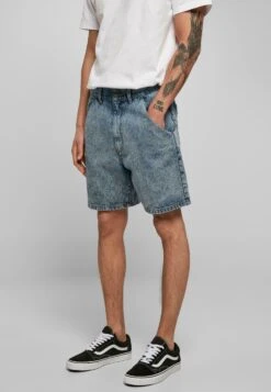 URBAN CLASSICS Organic Denim Bermuda Shorts - Jeansshort - Light Skyblue Acid Washed