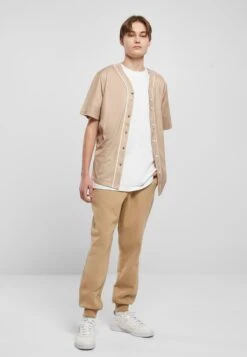URBAN CLASSICS Baseball- Overhemd - Unionbeige White