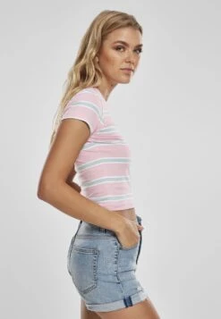 URBAN CLASSICS T-Shirt Print - Girlypink/Oceanblue -Urban Classics 9988d62a92dc4cbfa2ebfadf44782aa7