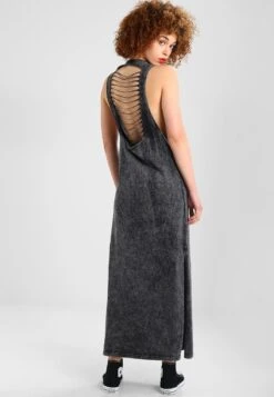 URBAN CLASSICS Ladies Random Wash Back Cut Dress - Jerseyjurk - Black -Urban Classics 9ae9b71d170d4db2a0228ad2f1a55f12