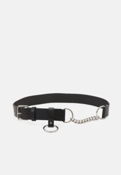 URBAN CLASSICS Chain Imitation Belt Unisex - Riem - Black/Silver-Coloured
