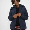 URBAN CLASSICS Hooded Puffer Jacket - Winterjas - Navy -Urban Classics 9db5a5a70dbf41849158db4bd85660b5