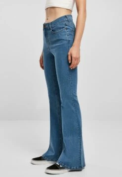 URBAN CLASSICS Organic High Waist - Bootcut Jeans - Clearblue Washed -Urban Classics a10bc92b1c854efcaf53c7712a7412f7