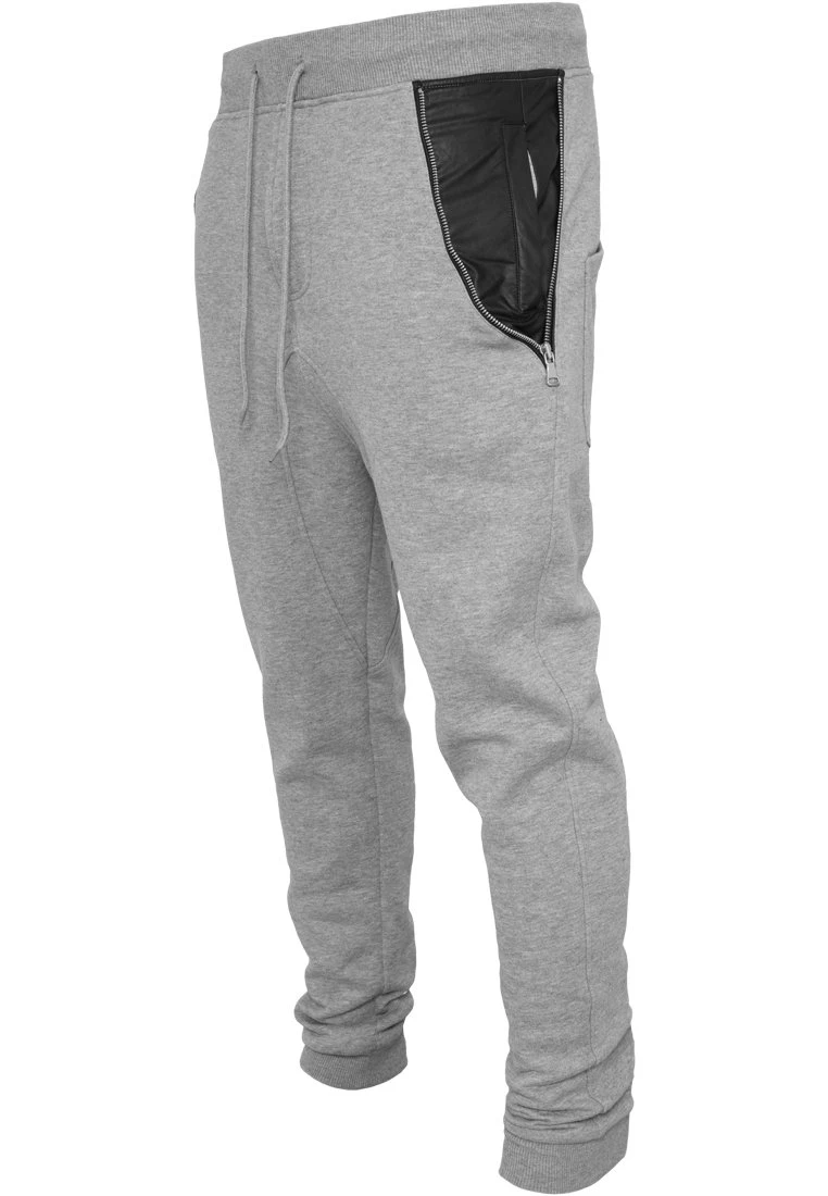 URBAN CLASSICS Trainingsbroek - Grey/Black 5 URBAN CLASSICS Trainingsbroek - Grey/Black - Afbeelding 3