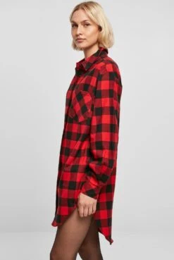 URBAN CLASSICS Check Flannel- Blousejurk - Black Red -Urban Classics a27fde3985ea46e5ab5ea8b43785dae9